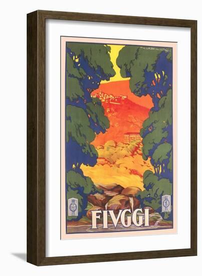 Travel Poster for Fiuggi-null-Framed Art Print