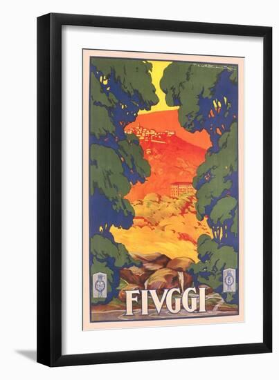 Travel Poster for Fiuggi-null-Framed Art Print