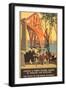 Travel Poster for Flying Scotsman, Forth Bridge-null-Framed Art Print