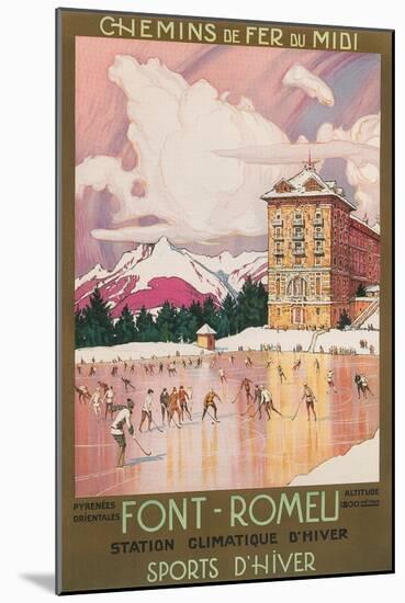 Travel Poster for Font-Romeu, France-null-Mounted Art Print