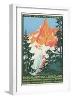 Travel Poster for French Alps-null-Framed Art Print