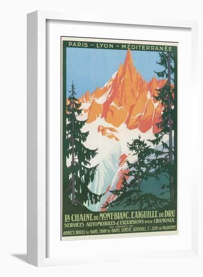 Travel Poster for French Alps-null-Framed Art Print