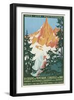 Travel Poster for French Alps-Found Image Press-Framed Giclee Print