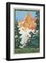 Travel Poster for French Alps-Found Image Press-Framed Giclee Print