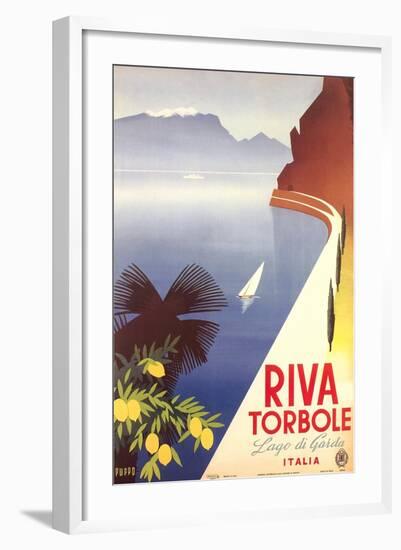 Travel Poster for Garda Lake-null-Framed Art Print