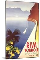 Travel Poster for Garda Lake-null-Mounted Art Print