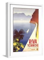 Travel Poster for Garda Lake-null-Framed Art Print