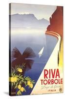 Travel Poster for Garda Lake-null-Stretched Canvas