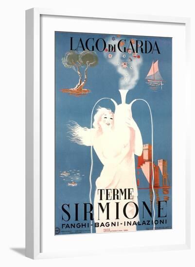 Travel Poster for Garda Lake-null-Framed Art Print