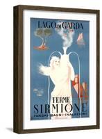 Travel Poster for Garda Lake-null-Framed Art Print