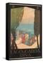 Travel Poster for Garda Lake-null-Framed Stretched Canvas