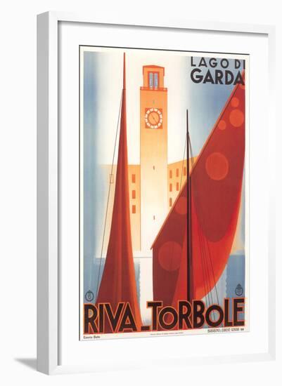 Travel Poster for Garda Lake-null-Framed Art Print