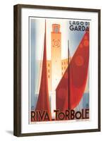 Travel Poster for Garda Lake-null-Framed Art Print