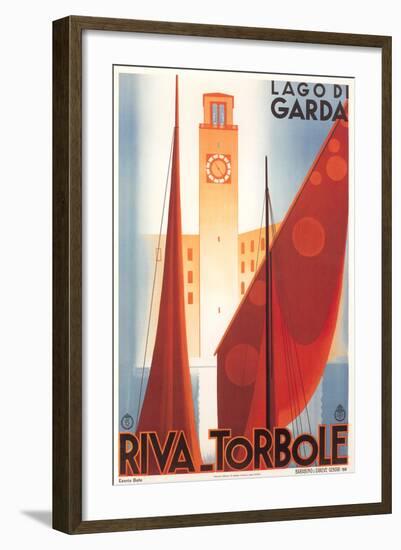 Travel Poster for Garda Lake-null-Framed Art Print