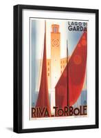 Travel Poster for Garda Lake-null-Framed Art Print