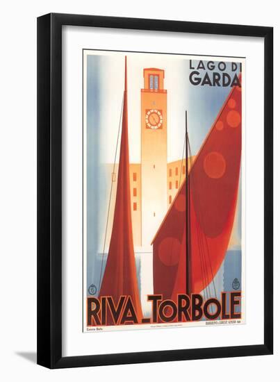 Travel Poster for Garda Lake-null-Framed Art Print