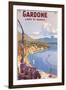 Travel Poster for Garda Lake-null-Framed Art Print