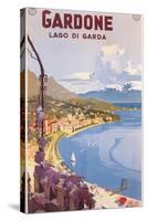Travel Poster for Garda Lake-null-Stretched Canvas