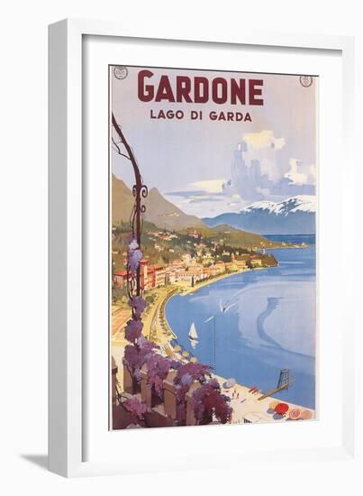 Travel Poster for Garda Lake-null-Framed Art Print