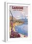 Travel Poster for Garda Lake-null-Framed Premium Giclee Print