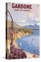 Travel Poster for Garda Lake-null-Stretched Canvas