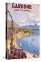 Travel Poster for Garda Lake-null-Stretched Canvas