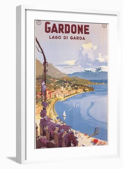 Travel Poster for Garda Lake-null-Framed Art Print