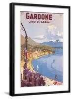 Travel Poster for Garda Lake-null-Framed Art Print