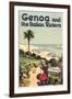 Travel Poster for Genoa-null-Framed Art Print