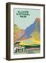 Travel Poster for Glacier Park-null-Framed Art Print