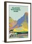 Travel Poster for Glacier Park-null-Framed Art Print