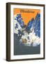 Travel Poster for Glacier Park-null-Framed Art Print