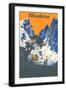 Travel Poster for Glacier Park-null-Framed Art Print