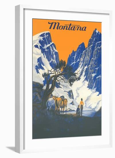 Travel Poster for Glacier Park-null-Framed Art Print