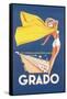 Travel Poster for Grado-Found Image Press-Framed Stretched Canvas