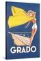 Travel Poster for Grado-Found Image Press-Stretched Canvas