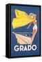 Travel Poster for Grado-Found Image Press-Framed Stretched Canvas