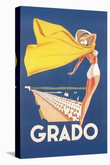 Travel Poster for Grado-Found Image Press-Stretched Canvas