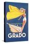 Travel Poster for Grado-Found Image Press-Stretched Canvas