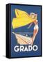 Travel Poster for Grado-Found Image Press-Framed Stretched Canvas