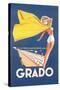 Travel Poster for Grado-Found Image Press-Stretched Canvas