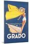 Travel Poster for Grado-Found Image Press-Mounted Giclee Print