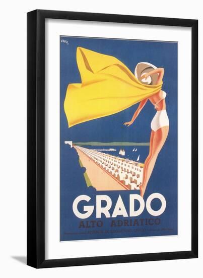 Travel Poster for Grado-null-Framed Art Print