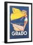 Travel Poster for Grado-null-Framed Art Print