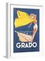 Travel Poster for Grado-null-Framed Art Print