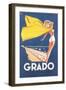 Travel Poster for Grado-null-Framed Premium Giclee Print