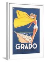 Travel Poster for Grado-null-Framed Art Print