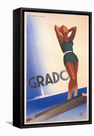 Travel Poster for Grado-null-Framed Stretched Canvas