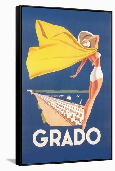 Travel Poster for Grado-null-Framed Stretched Canvas