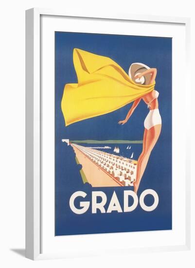 Travel Poster for Grado-null-Framed Art Print